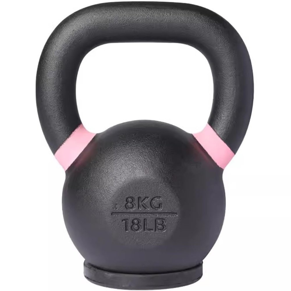 Kettlebell Weights for Women Fitness Training Cast Iron Kettle Ball, Professional Sports Squat Kettle Bells, Silent Anti-Collision, Glutes/abs/arms(Pink-8kg)