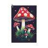 NOUZU Magic Mushrooms Print Golf Towel, Waffle Pattern Towels,Ultra-Absorbent Golf Bag Towel with Carabiner Clip view 1