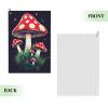NOUZU Magic Mushrooms Print Golf Towel, Waffle Pattern Towels,Ultra-Absorbent Golf Bag Towel with Carabiner Clip view 2