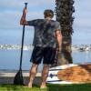 SURF CUZ Mens Swim Trunks with Compression Liner Quick Dry Swim Shorts 7" Swimming Trunks Stretch Zipper Pockets,Cool Coast,XS view 3