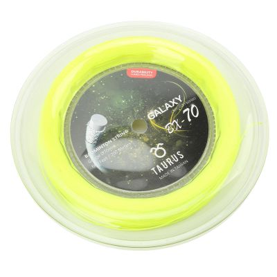 POWERTI BX70 Badminton Rackets String High Elastic Nylon Badminton Racquet String 0.7mm Badminton String 200m Reel (Fluorescent Yellow)