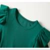 Csbks Toddler Girls Christmas Tutu Dress Multi-Layers Tulle Long Sleeve Princess Dress Ruffle Green 120 view 4