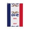 NOUZU Iowa State Flag Print Golf Towel, Waffle Pattern Towels,Ultra-Absorbent Golf Bag Towel with Carabiner Clip view 1