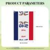 NOUZU Iowa State Flag Print Golf Towel, Waffle Pattern Towels,Ultra-Absorbent Golf Bag Towel with Carabiner Clip view 4