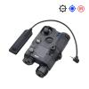 HATSEN Plastic PEQ15 Box Aiming Laser Sights(with Red/Green/Blue Laser + IR Laser+ White Light), & M600C Strong LED Flashlight, & Modular Dual Wire Remote Pressure Switch(SF+2.5 Plug) Combo, Black view 2