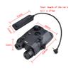 HATSEN Plastic PEQ15 Box Aiming Laser Sights(with Red/Green/Blue Laser + IR Laser+ White Light), & M600C Strong LED Flashlight, & Modular Dual Wire Remote Pressure Switch(SF+2.5 Plug) Combo, Black view 3