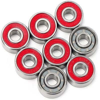 DLHVFOKK Bearings 8pcs 608 Inline Skates Bearing+1 Skateboard Bearing Cleaner Bottle+Competitional Skating 608 Bearing Disassembling Tool