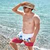 SURF CUZ Mens Swim Trunks with Compression Liner Quick Dry Swim Shorts 7" Swimming Trunks Stretch Zipper Pockets,Beach Sunset,S view 2