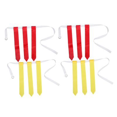 VANZACK 4pcs Rugby Flag Belt Removable Flags for Indoor Football Training for Youth and Adults Accessory Red