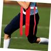VANZACK 4pcs Rugby Flag Belt Removable Flags for Indoor Football Training for Youth and Adults Accessory Red view 2