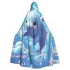 Dwrepo Cute fish Halloween Hooded Cloak Full Length Adult Vampire Witch Cape for Halloween Cosplay Costumes view 1