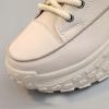 Fashion Wedge Heeled Sneakers for Women,Womens White Platform Sneakers,Casual Slip On Work Shoes Women,Comfortable Lace Up Running Shoes for Women Footwear - Fashion Sneakers for Women (A-Khaki, 9) view 2