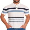 AbbyHold Mens White Polo Shirts Short Sleeve Striped Pique Cotton Moisture Wicking Lightweight Golf Shirts for Men (L, White) view 1