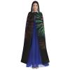 Dwrepo Fireworks Halloween Hooded Cloak Full Length Adult Vampire Witch Cape for Halloween Cosplay Costumes view 2