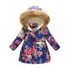 Girl Hooded Puffer Jacket Sherpa Fleece Lined Parka Coat Down Outerwear Toddler Girls Thick Winter (Blue, 2-3 Years) view 1