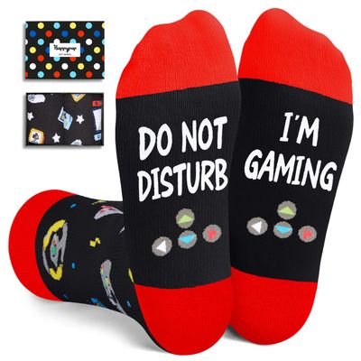 Gamer Gifts for Boys - Gaming Christmas Stocking Stuffers, Video Game Socks for Kids 7-9 Years Old