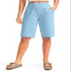 G Gradual Women's 12" Bermuda Long Shorts with Pockets High Waisted Stretch Knee Length Shorts for Women Summer Walking(Pure Blue,M) view 1