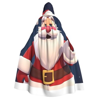Dwrepo Santa Claus Halloween Hooded Cloak Full Length Adult Vampire Witch Cape for Halloween Cosplay Costumes