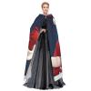 Dwrepo Santa Claus Halloween Hooded Cloak Full Length Adult Vampire Witch Cape for Halloween Cosplay Costumes view 3