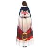 Dwrepo Santa Claus Halloween Hooded Cloak Full Length Adult Vampire Witch Cape for Halloween Cosplay Costumes view 4