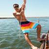 SURF CUZ Mens Swim Trunks with Compression Liner Quick Dry 7" Swimming Trunks, Multicolor, Medium view 2