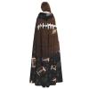 Dwrepo Football Green Halloween Hooded Cloak Full Length Adult Vampire Witch Cape for Halloween Cosplay Costumes view 4