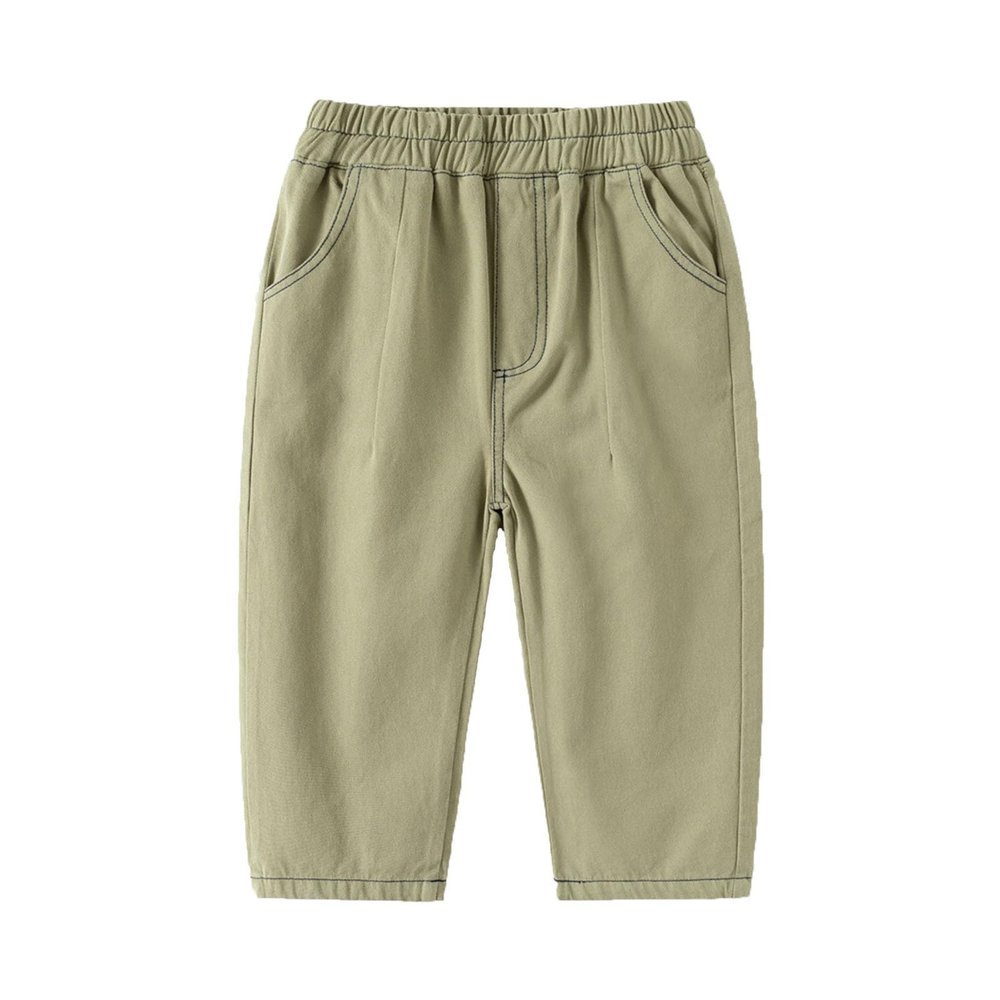 Toddler Baby Boys 2/3 Pack Sweatpants Solid Cotton Elastic Waist Trousers Active Jogger Fashion Cargo (Green, 5-6 Years)