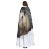 Dwrepo Opossum In Snow Halloween Hooded Cloak Full Length Adult Vampire Witch Cape for Halloween Cosplay Costumes view 4
