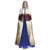 Dwrepo Sheep Halloween Hooded Cloak Full Length Adult Vampire Witch Cape for Halloween Cosplay Costumes view 2