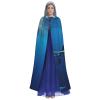 Dwrepo Ocean Sea Animal Shark Halloween Hooded Cloak Full Length Adult Vampire Witch Cape for Halloween Cosplay Costumes view 2
