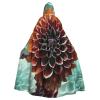 Dahlia Flower Halloween Hooded Cloak Full Length Adult Vampire Witch Cape for Halloween Cosplay Costumes view 1