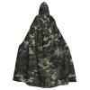 Dwrepo Camouflage Halloween Hooded Cloak Full Length Adult Vampire Witch Cape for Halloween Cosplay Costumes view 1