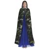 Dwrepo Camouflage Halloween Hooded Cloak Full Length Adult Vampire Witch Cape for Halloween Cosplay Costumes view 2