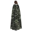 Dwrepo Camouflage Halloween Hooded Cloak Full Length Adult Vampire Witch Cape for Halloween Cosplay Costumes view 4