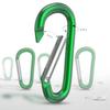 6 PCS Carabiner Keychain Clip -3" Aluminum Carabiner D Ring, Caribeener Clips, Spring Snap Hook for Keychain Clip (Green) view 2
