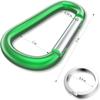 6 PCS Carabiner Keychain Clip -3" Aluminum Carabiner D Ring, Caribeener Clips, Spring Snap Hook for Keychain Clip (Green) view 3