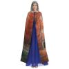 Dwrepo Eiffel Tower Halloween Hooded Cloak Full Length Adult Vampire Witch Cape for Halloween Cosplay Costumes view 2