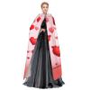Dwrepo Red Hearts Halloween Hooded Cloak Full Length Adult Vampire Witch Cape for Halloween Cosplay Costumes view 3