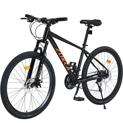 Mountain Bike 26 inch 24 Speed Dual Disc Brake MTB Front Suspension Fork Mountain Bicycle for Adult Men Women Outdoor Cycling Black