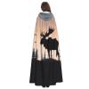 Dwrepo Moose Mountain Pine Tree Halloween Hooded Cloak Full Length Adult Vampire Witch Cape for Halloween Cosplay Costumes view 4