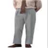 Mens High Waisted Tweed Pleated Front Dress Pant Classic Fit (Sliver, 29W x 28L) view 1
