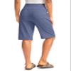 G Gradual Women's 12" Bermuda Long Shorts with Pockets High Waisted Stretch Knee Length Shorts for Women Summer Walking(Universe Blue,L) view 2