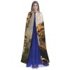 Dwrepo Cool Leopard Halloween Hooded Cloak Full Length Adult Vampire Witch Cape for Halloween Cosplay Costumes view 2