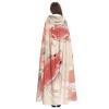 Dwrepo Red carp and cherry blossom Halloween Hooded Cloak Full Length Adult Vampire Witch Cape for Halloween Cosplay Costumes view 4
