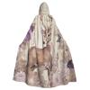 Dwrepo Deer Birds with Flowers Halloween Hooded Cloak Full Length Adult Vampire Witch Cape for Halloween Cosplay Costumes view 1