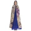 Dwrepo Deer Birds with Flowers Halloween Hooded Cloak Full Length Adult Vampire Witch Cape for Halloween Cosplay Costumes view 2