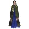 Dwrepo Peace Tree Frog Halloween Hooded Cloak Full Length Adult Vampire Witch Cape for Halloween Cosplay Costumes view 2