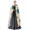 Dwrepo Atomic Stars Retro Pattern Halloween Hooded Cloak Full Length Adult Vampire Witch Cape for Halloween Cosplay Costumes view 3