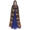 Dwrepo Library Bookshelf Halloween Hooded Cloak Full Length Adult Vampire Witch Cape for Halloween Cosplay Costumes view 2