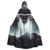 Dwrepo Alien Spaceship Halloween Hooded Cloak Full Length Adult Vampire Witch Cape for Halloween Cosplay Costumes view 1